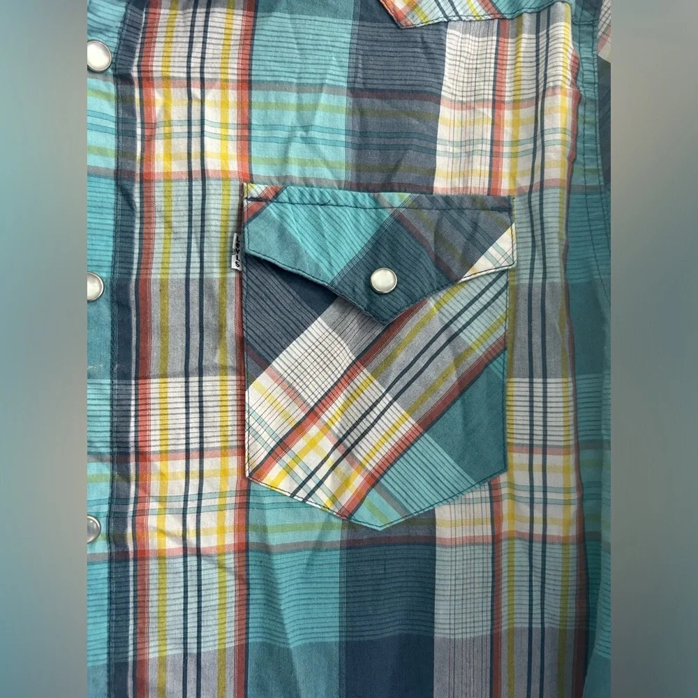 Levi's Men's Multicolored Plaid Button Down Long Sleeve Shirt